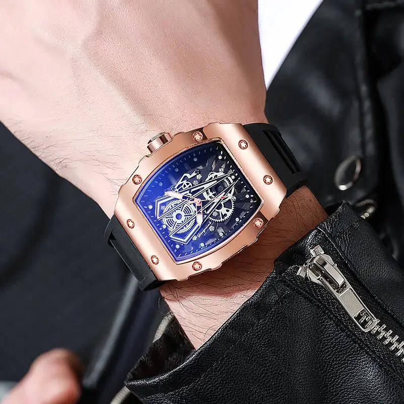 1/2PCS Luxury Large Dial Men Quartz Watches Silicone Band Men's Sports Watch Casual Wristwatch Reloj Hombre（Without Box）