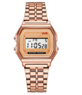 Retro Luxury Digital Display Gold Rose Watch for Men And Women Electronic Clock Elegant Timepiece