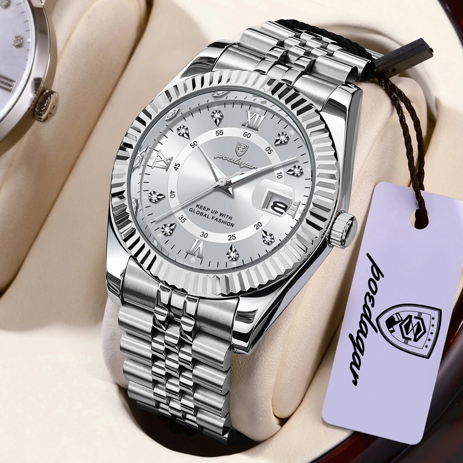 Poedagar Prestige Diamond Dial Watch