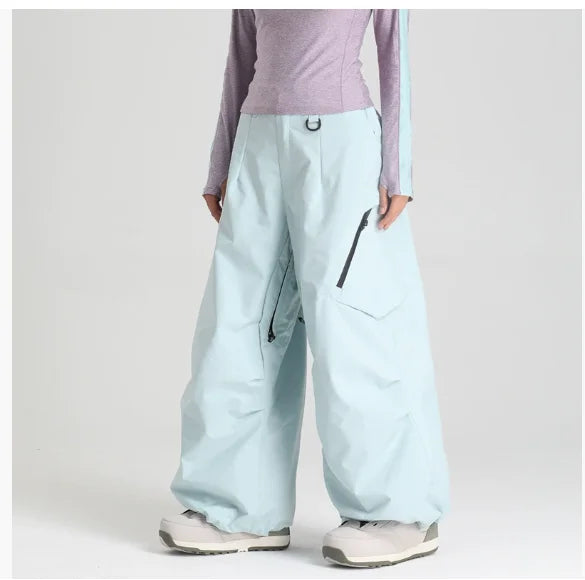 Gsou Snow Men's & Women's Snowboard Pants Waterproof Windproof Ski Trousers Thermal Winter Workwear Loose Fit Outdoor Sportswear