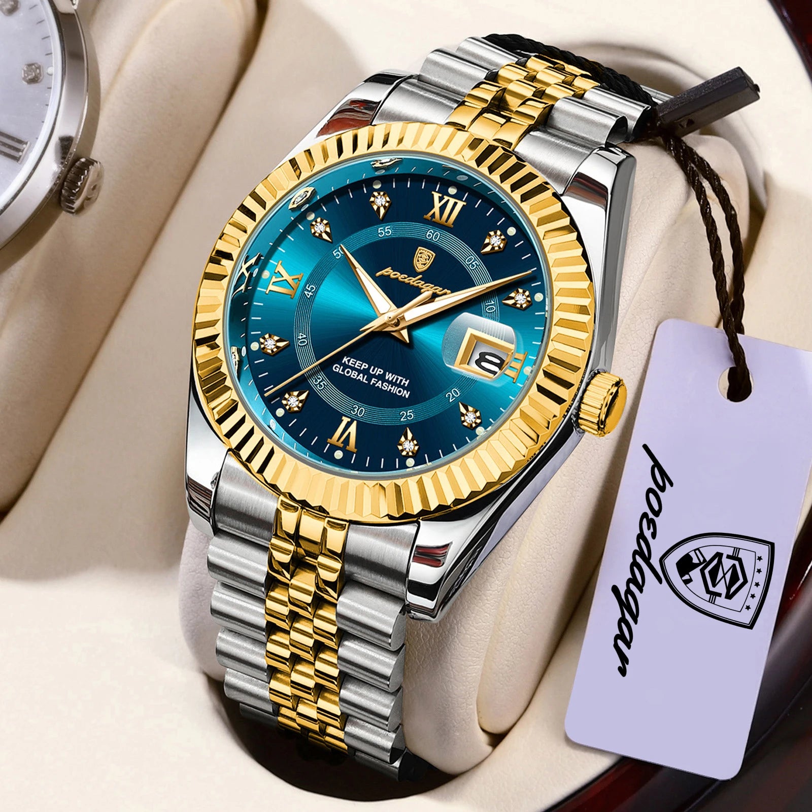 Poedagar Prestige Diamond Dial Watch