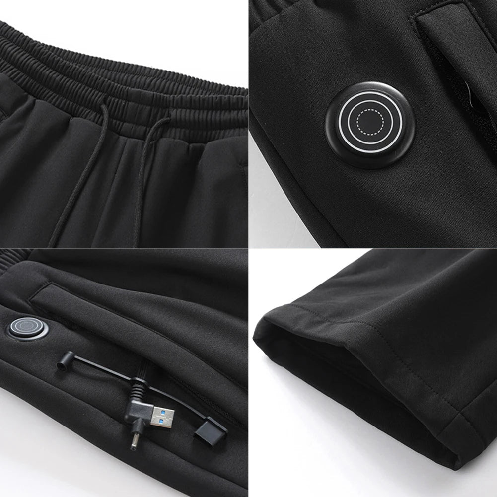 USB Electric Heated Pants 12 Heating Areas Winter Thermal Heated Pant Intelligent Warmer Perfect For Skiing Snowboarding Hiking