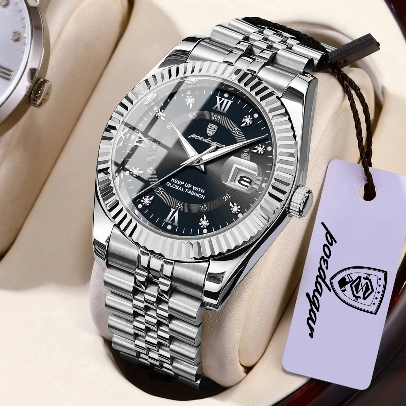 Poedagar Prestige Diamond Dial Watch