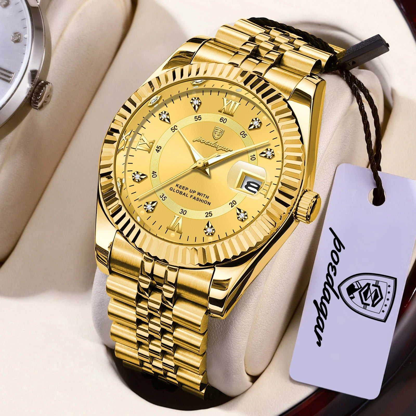 Poedagar Prestige Diamond Dial Watch