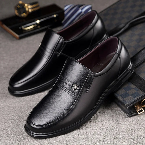 Classic Leather Slip-On Shoes