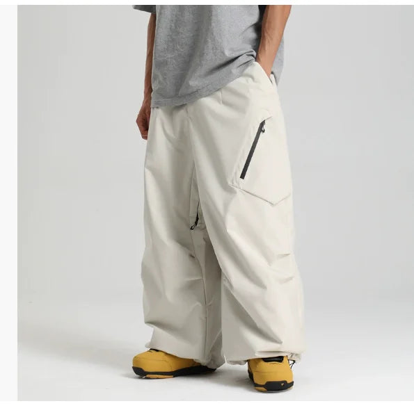 Gsou Snow Men's & Women's Snowboard Pants Waterproof Windproof Ski Trousers Thermal Winter Workwear Loose Fit Outdoor Sportswear