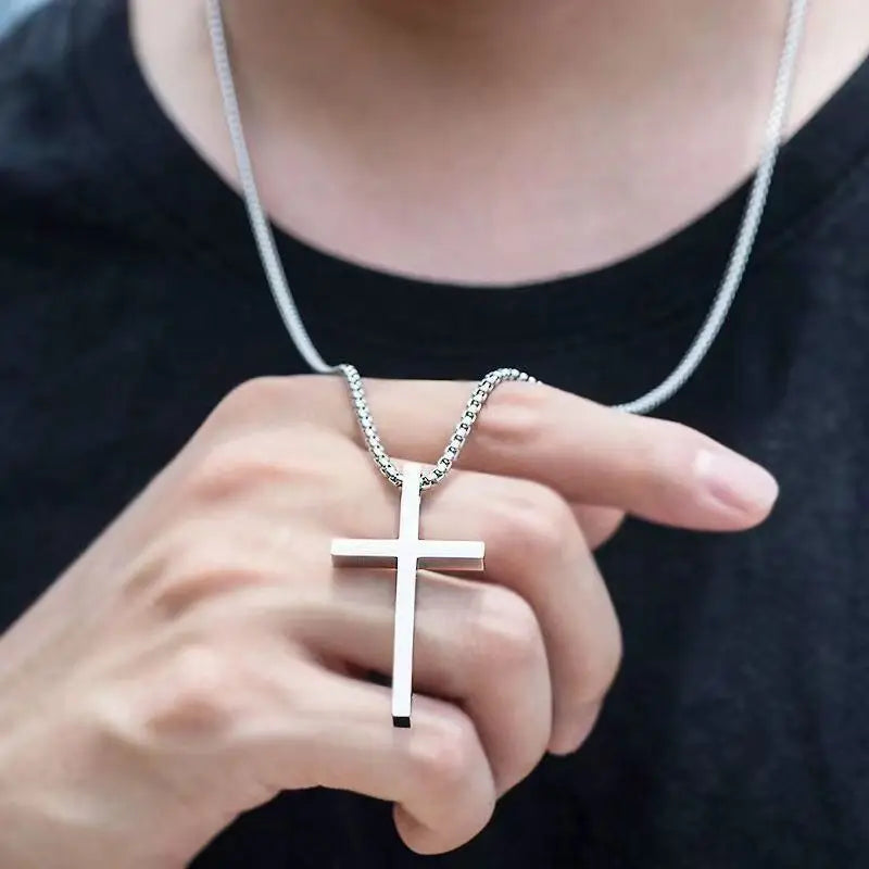 Men’s Minimal Cross Necklace