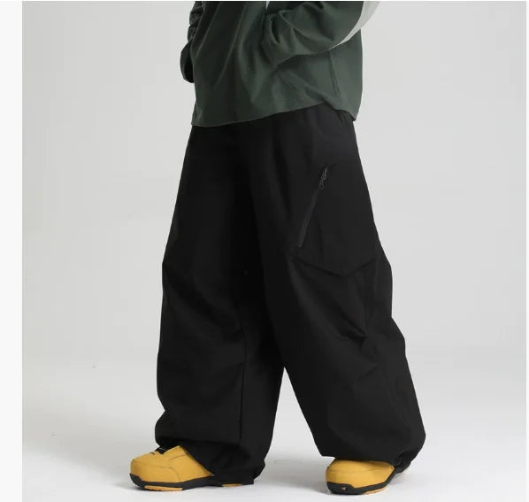 Gsou Snow Men's & Women's Snowboard Pants Waterproof Windproof Ski Trousers Thermal Winter Workwear Loose Fit Outdoor Sportswear