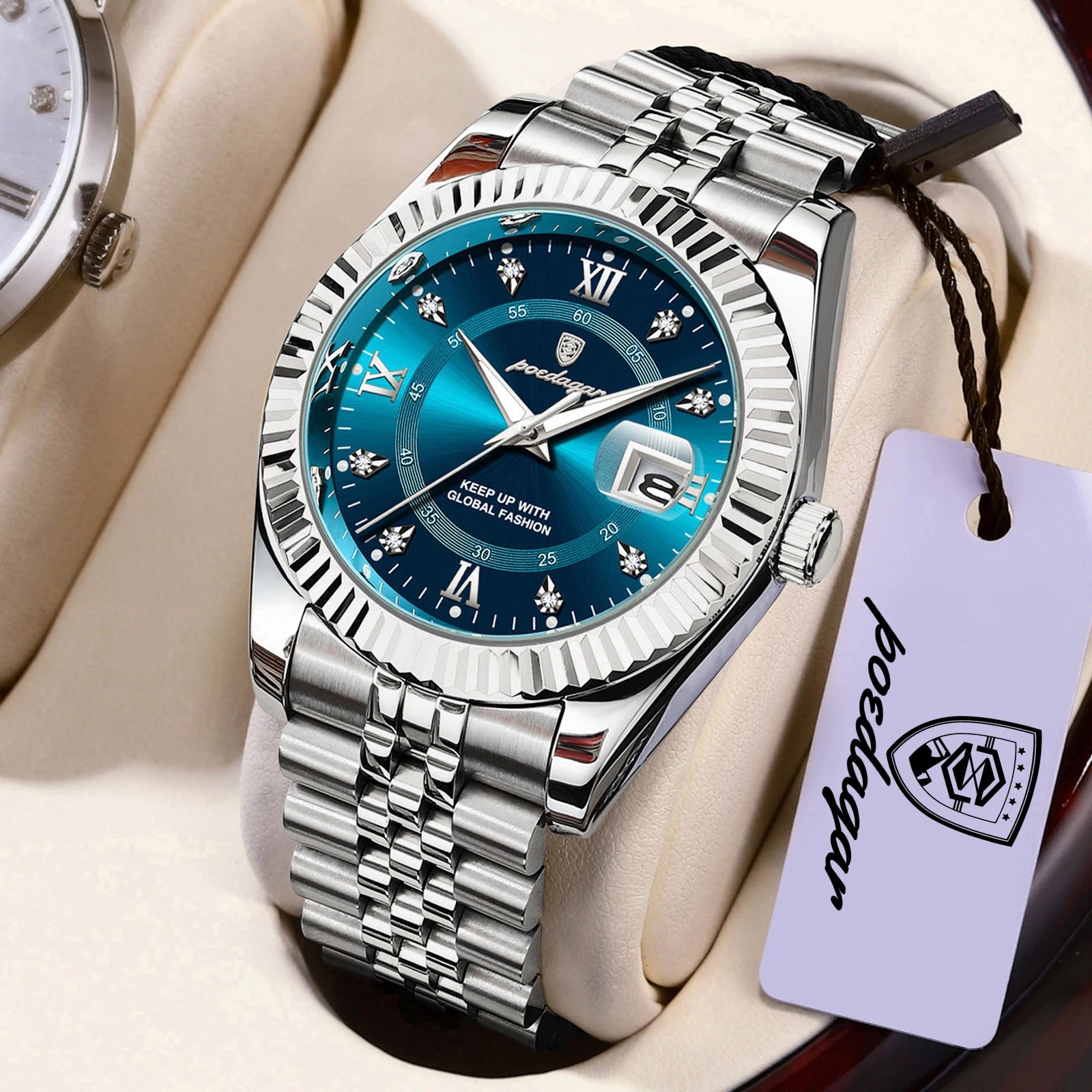 Poedagar Prestige Diamond Dial Watch