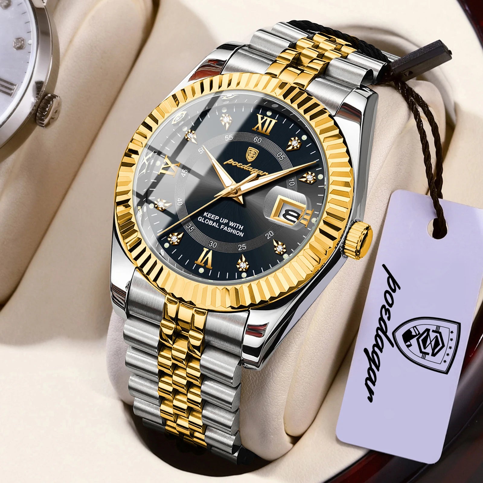 Poedagar Prestige Diamond Dial Watch