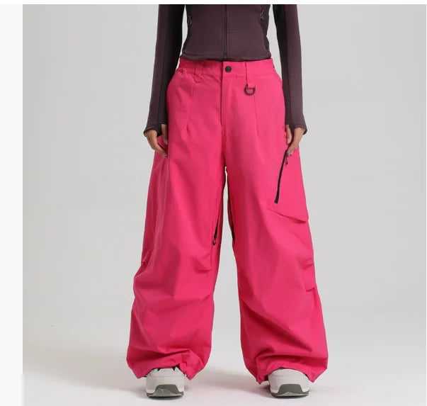 Gsou Snow Men's & Women's Snowboard Pants Waterproof Windproof Ski Trousers Thermal Winter Workwear Loose Fit Outdoor Sportswear