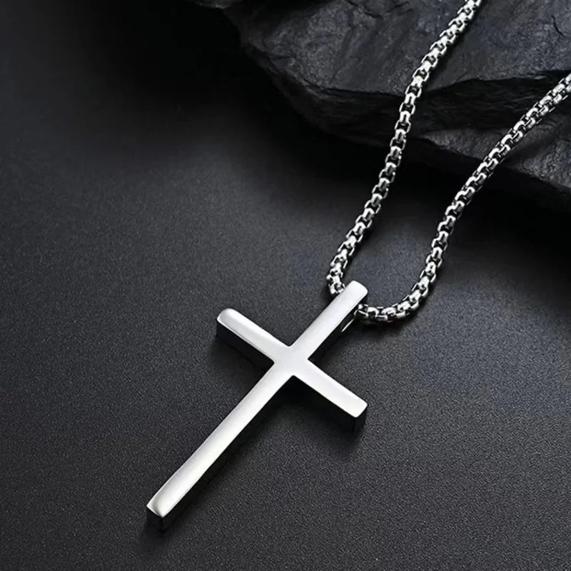 Men’s Minimal Cross Necklace