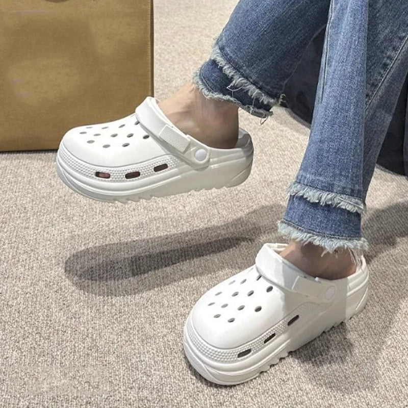 Women Home Slippers Garden Clogs Shoes Men's Sandals Flip Flops Summer Outdoor Couple Beach Slipper Closed Toe Non Slip Sandals