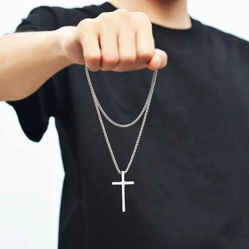 Men’s Minimal Cross Necklace