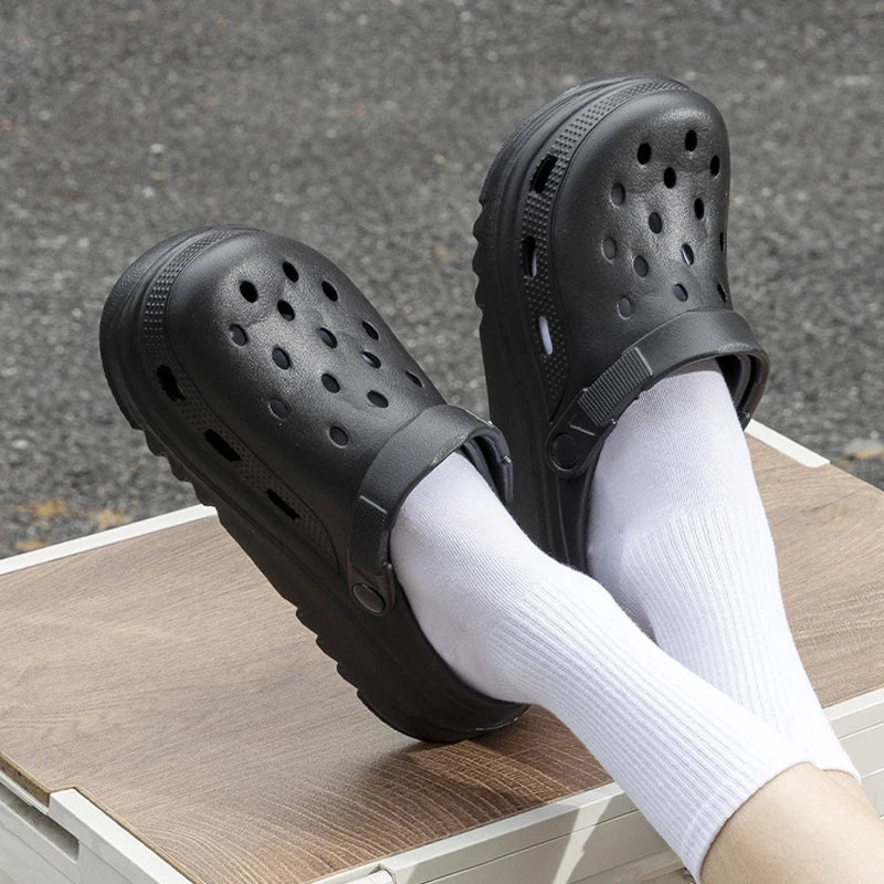 Women Home Slippers Garden Clogs Shoes Men's Sandals Flip Flops Summer Outdoor Couple Beach Slipper Closed Toe Non Slip Sandals