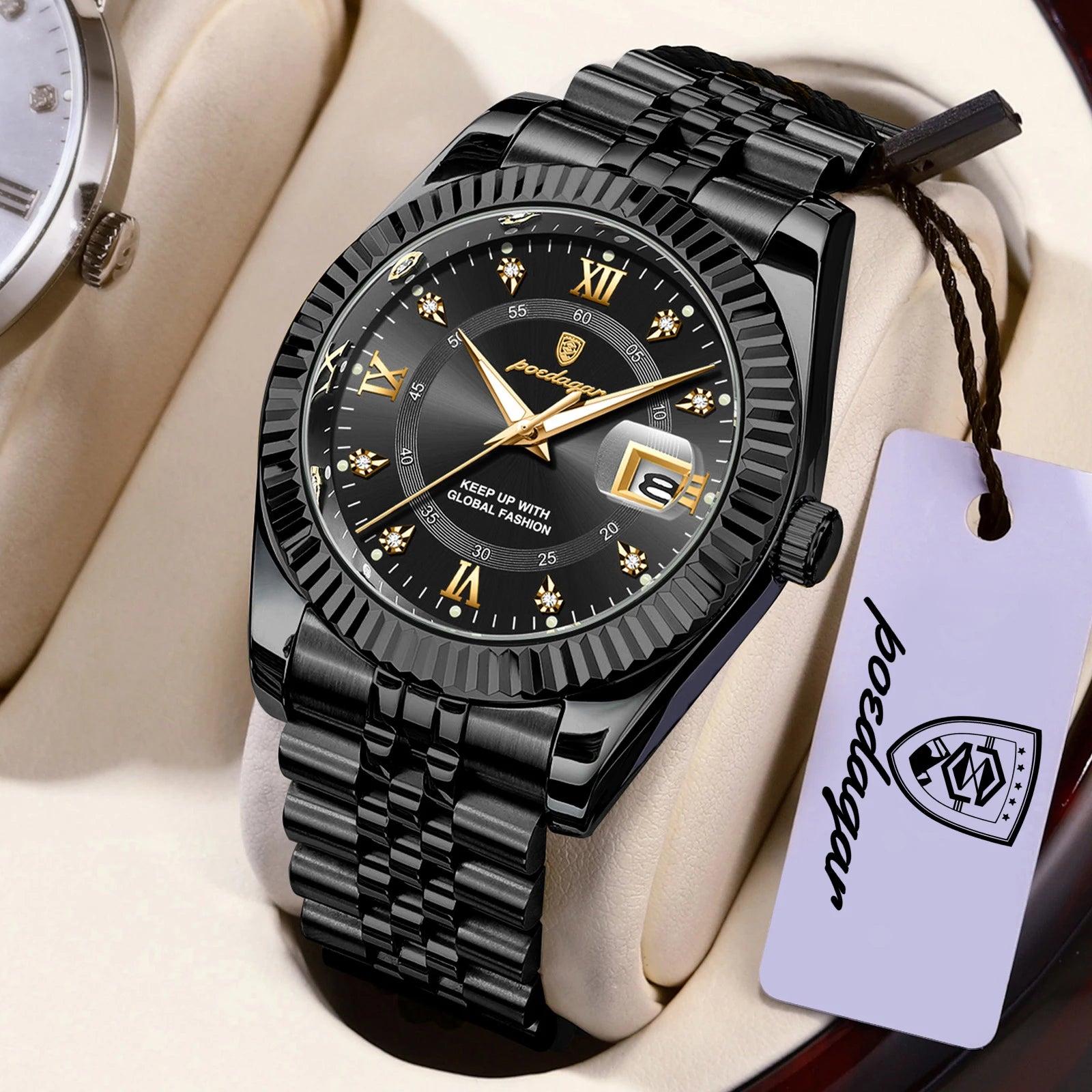 Poedagar Prestige Diamond Dial Watch