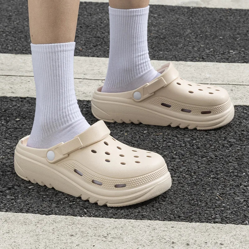 Women Home Slippers Garden Clogs Shoes Men's Sandals Flip Flops Summer Outdoor Couple Beach Slipper Closed Toe Non Slip Sandals